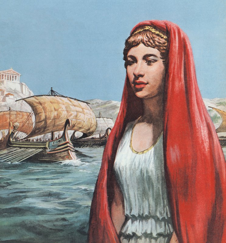 Helena af Troja (farvelitografi) af Ralph Bruce