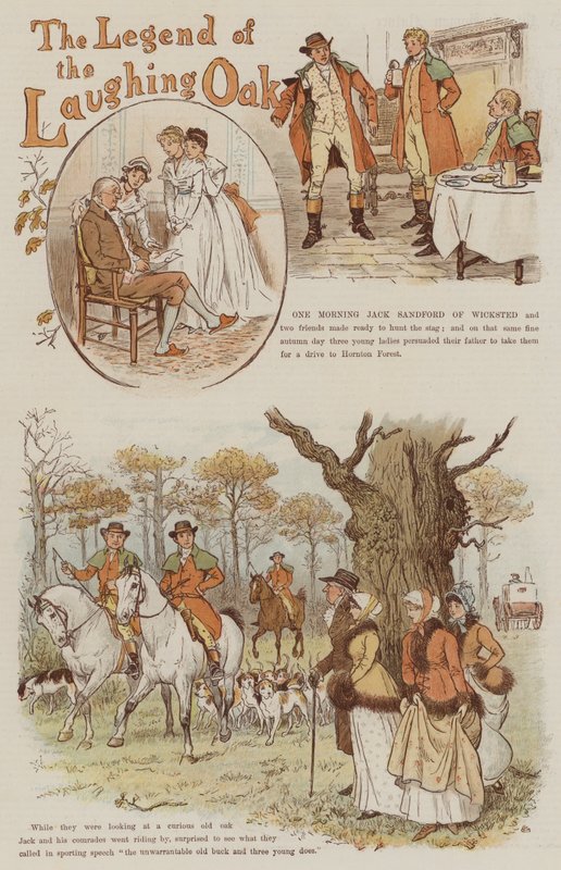 Legenden om den grinende eg (chromolitho) af Randolph Caldecott