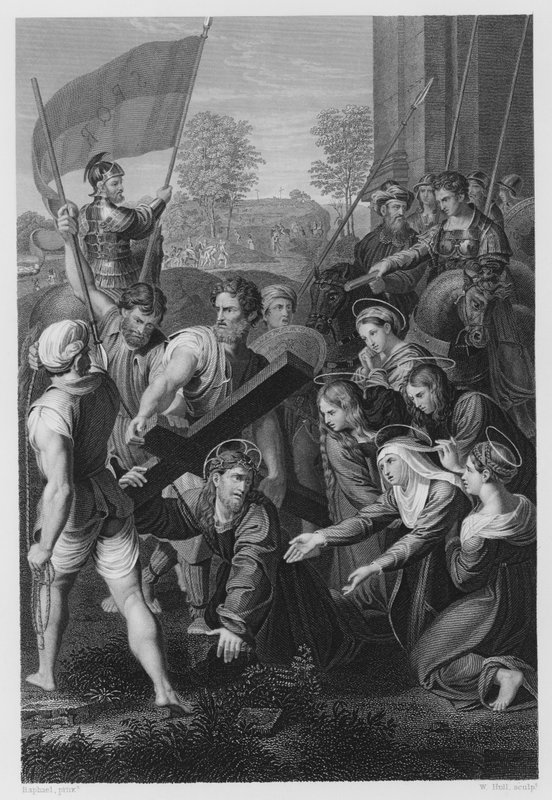 Bærer korset (gravering) af after Raphael