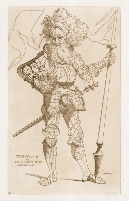 Schweizisk flagbærer, 1391 af Raphael Jacquemin