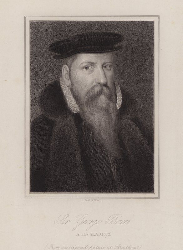 Sir George Bowes, engelsk soldat (gravering) af Reginald Easton