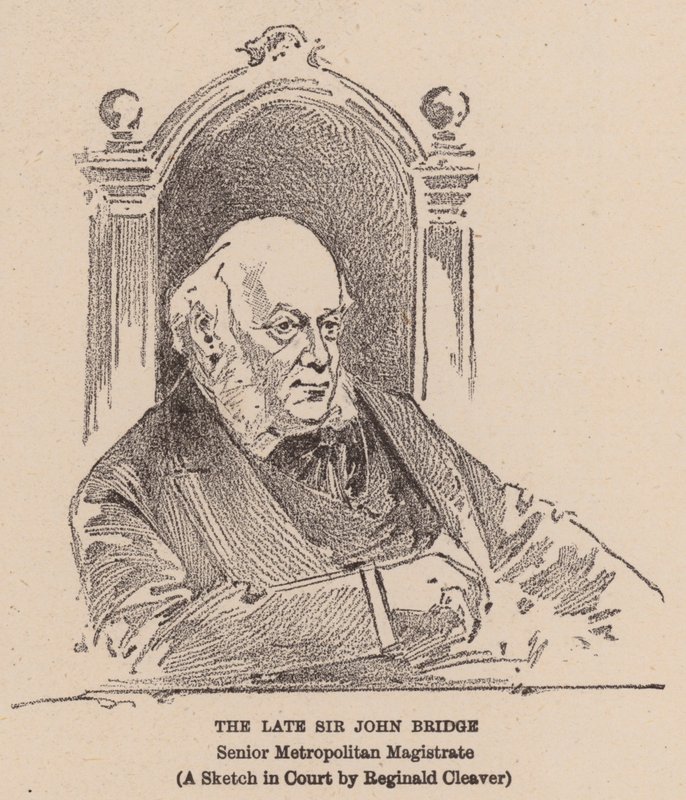 Den afdøde Sir John Bridge (litografi) af Reginald Thomas Cleaver