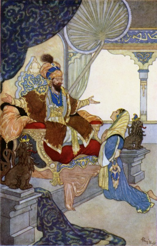 Fetnab og kaliffen (farve litho) af René Bull