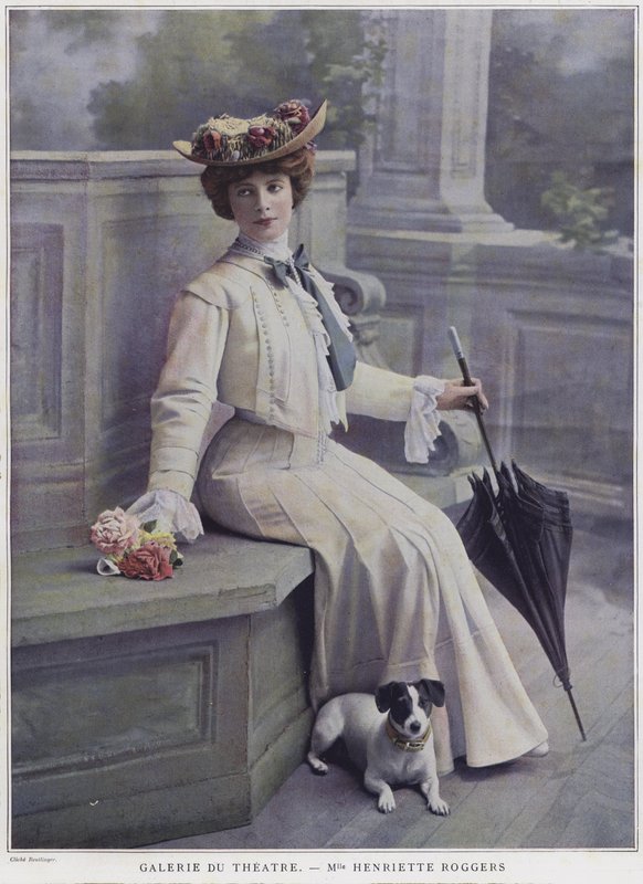 Henriette Roggers, fransk skuespillerinde (farvet foto) af Reutlinger Studio