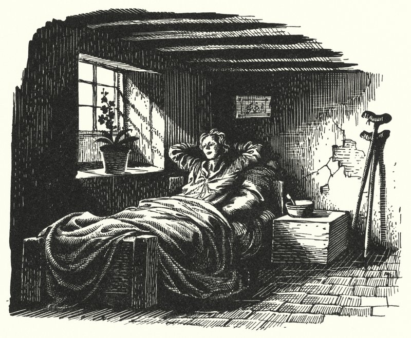 HC Andersen: Englen (litho) af Rex (after) Whistler