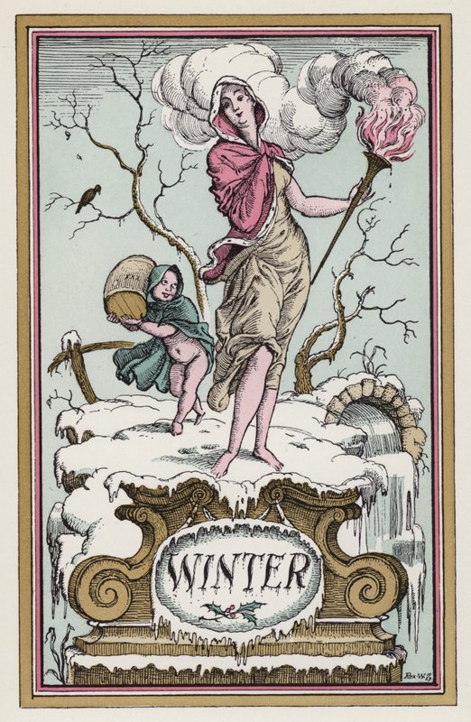 Vinter (farve litho) af Rex (after) Whistler