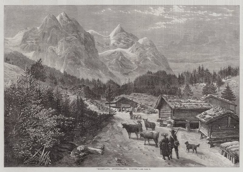 Rosenlaui, Schweiz, Vinter af Richard Principal Leitch