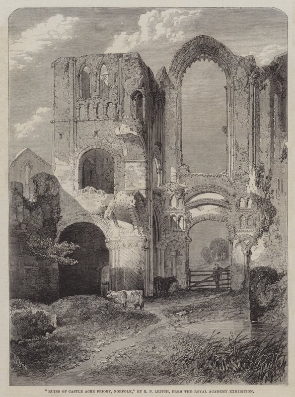 Ruinerne af Castle Acre Priory, Norfolk af Richard Principal Leitch