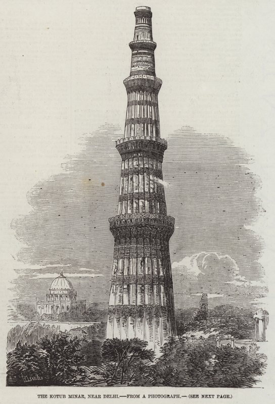 Qutub Minar, nær Delhi af Richard Principal Leitch