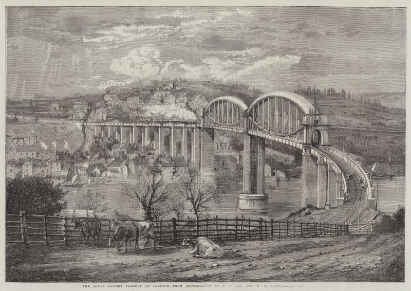Royal Albert Viaduct ved Saltash af Richard Principal Leitch