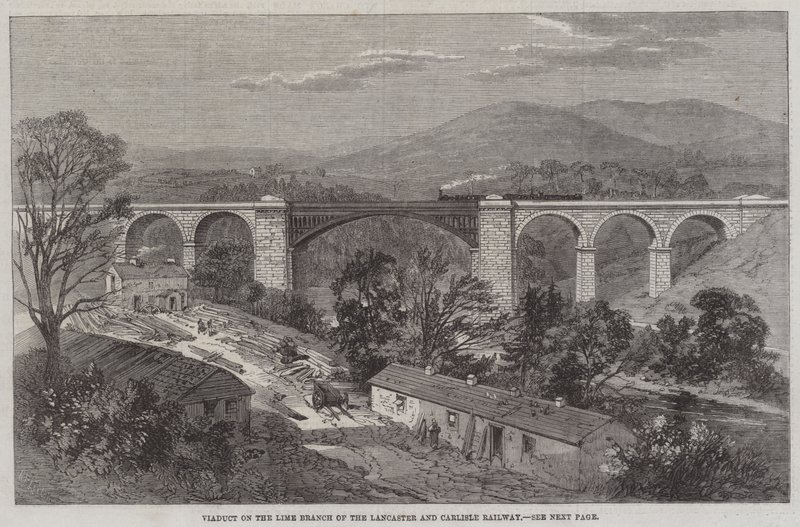 Viadukt på Lime Branch på Lancaster and Carlisle Railway af Richard Principal Leitch