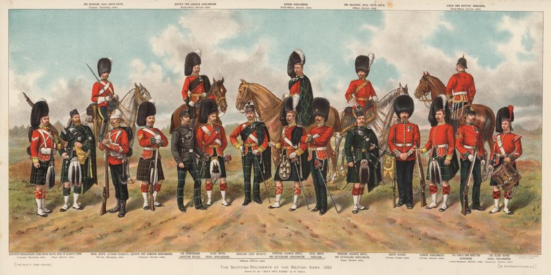 Skotske regimenter af den britiske hær af Richard (after) Simkin