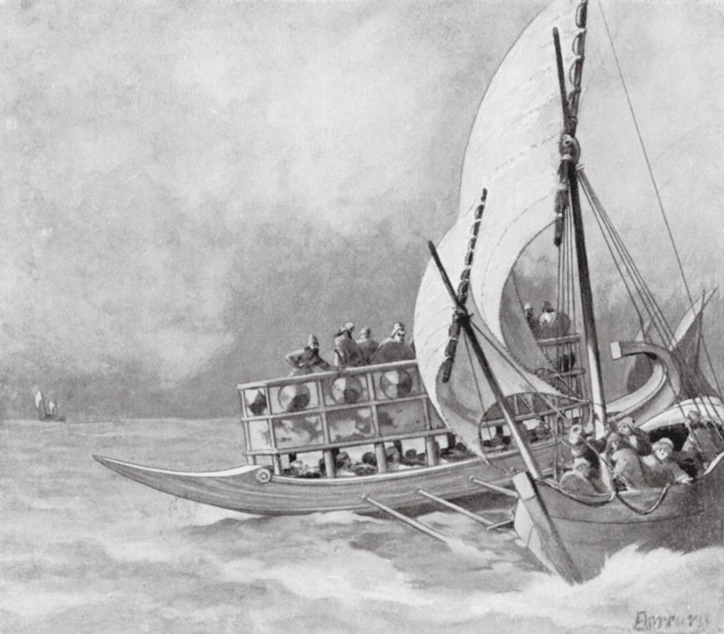 Tilfangetagelse af en jonisk pirat (litografi) af Richard Norbury