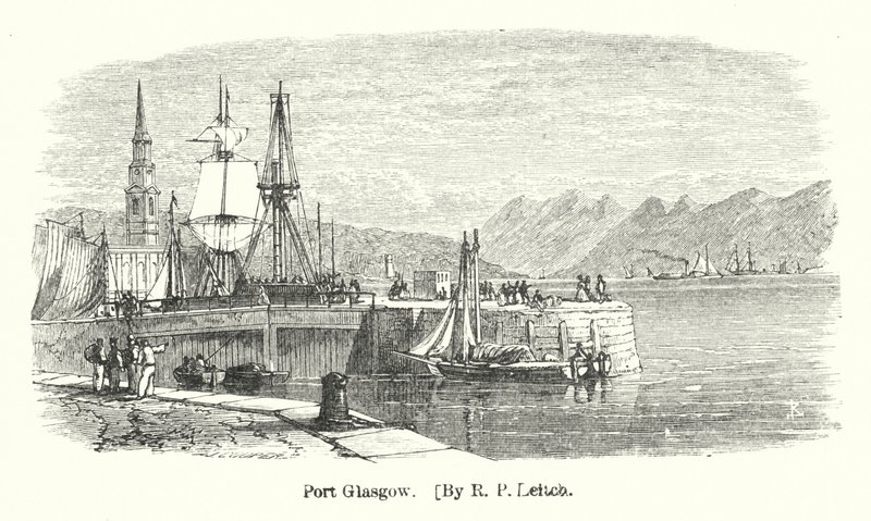 Port Glasgow (gravering) af Richard Principal (after) Leitch