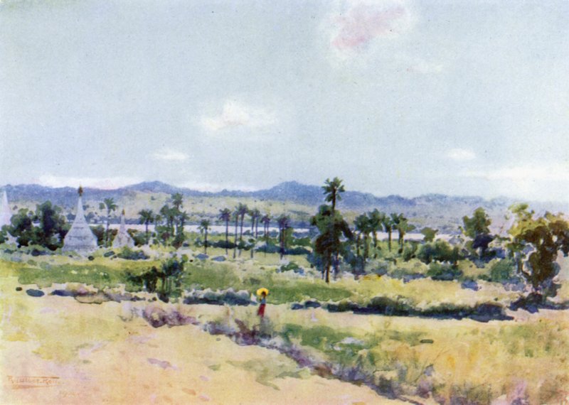 Irrawaddy-dalen ved Meegyoungyai af Robert George Talbot Kelly