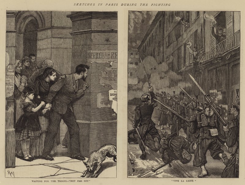 Skitser i Paris under kampene af Robert Walker Macbeth