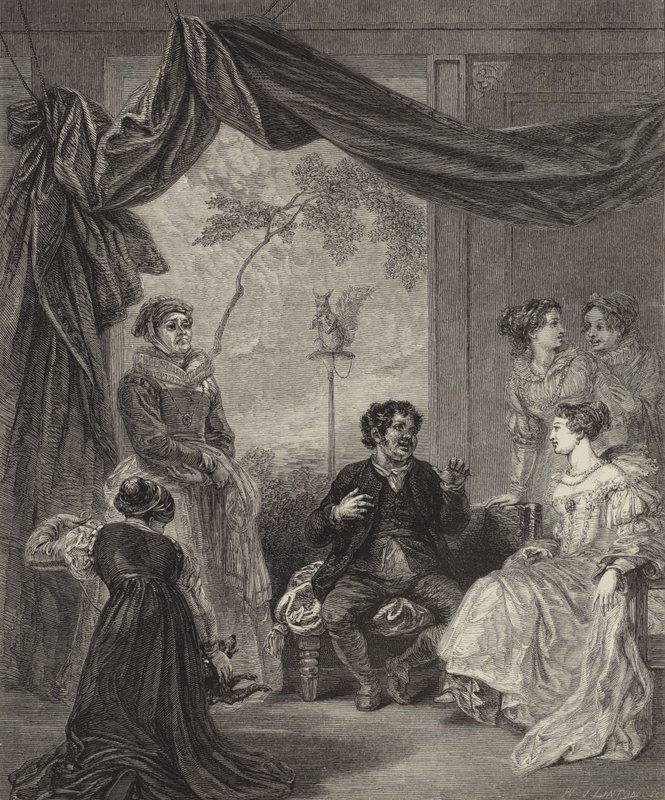 Sancho Panza fortæller hertuginden om sine eventyr af Robert after Smirke