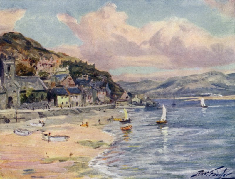 Aberdovey (farve litho) af Robert (after) Fowler