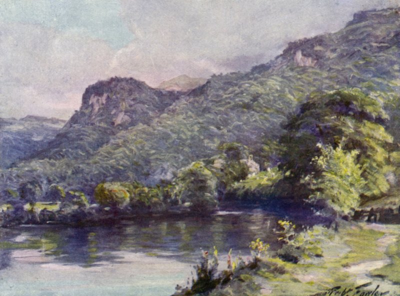 Church Pool, Bettws-y-Coed (farve litho) af Robert (after) Fowler