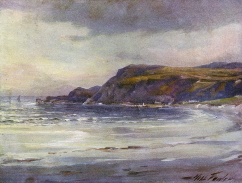 Sommeraften, Anglesey Coast (farve litho) af Robert (after) Fowler