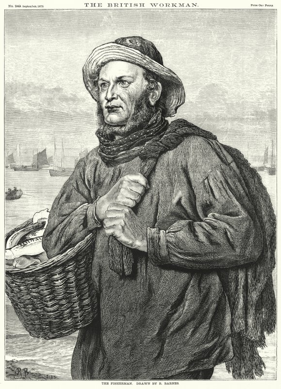 Fiskeren (gravering) af Robert Barnes
