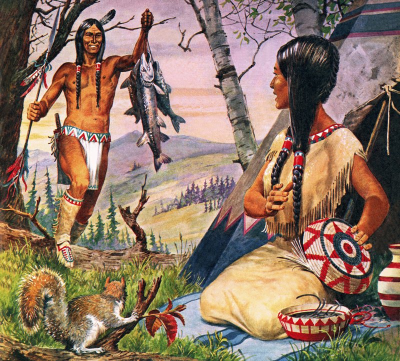 Hiawatha og Minnehaha af Robert Brook