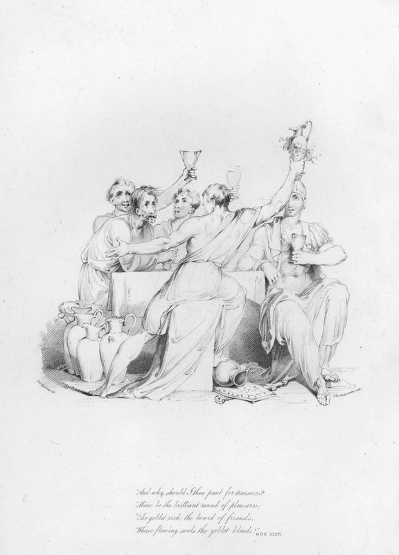 Anacreon, Ode XXXVI (gravering) af Robert Kerr (after) Porter