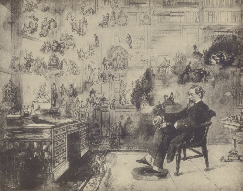 Souvenir of Dickens (litho) af Robert William Buss