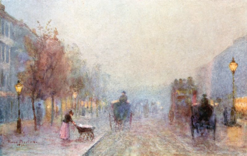 Brompton Road på en tåget aften af Rose Maynard Barton
