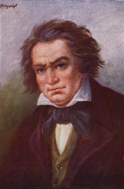 Beethoven (farve litho) af Rudolf Klingsbogl
