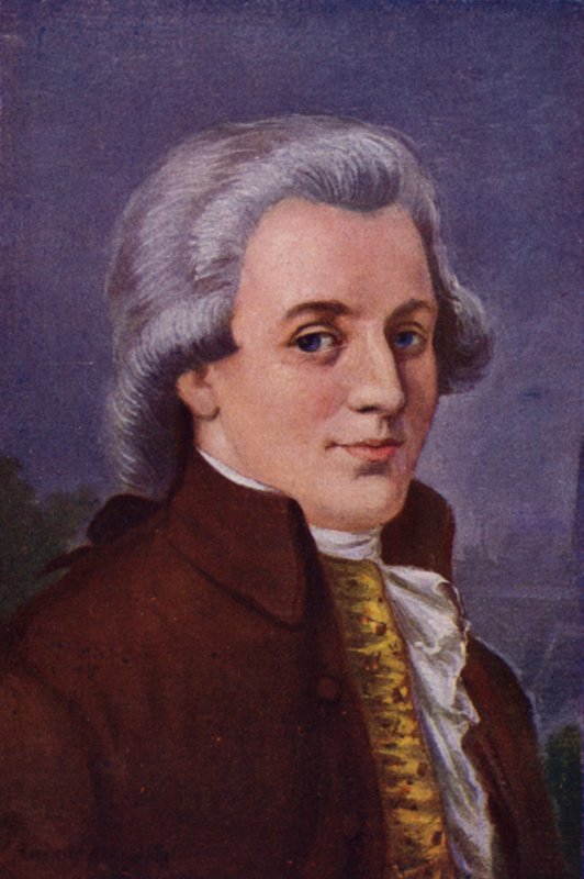 Mozart (farve litho) af Rudolf Klingsbogl