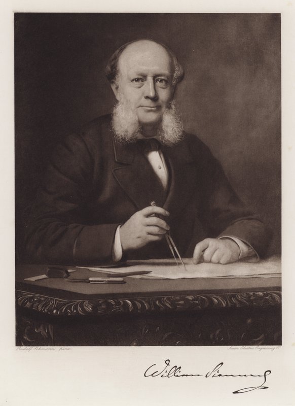 Karl Wilhelm Siemens (litho) af Rudolf Lehmann