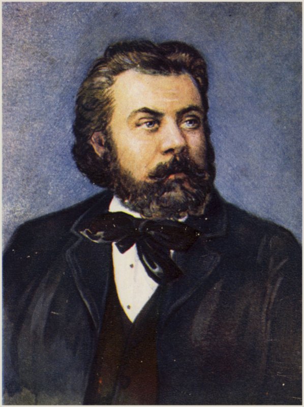 Portræt af Modest Mussorgsky af Russian School