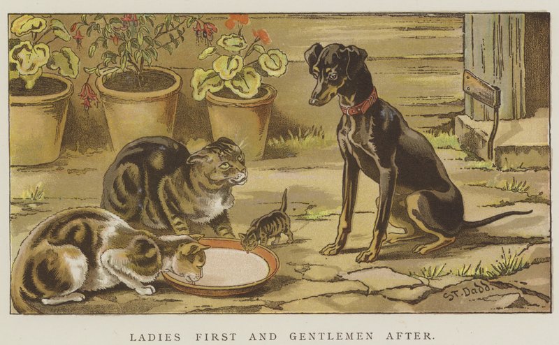 Ladies First og Gentlemen After (chromolitho) af S.T. Dadd