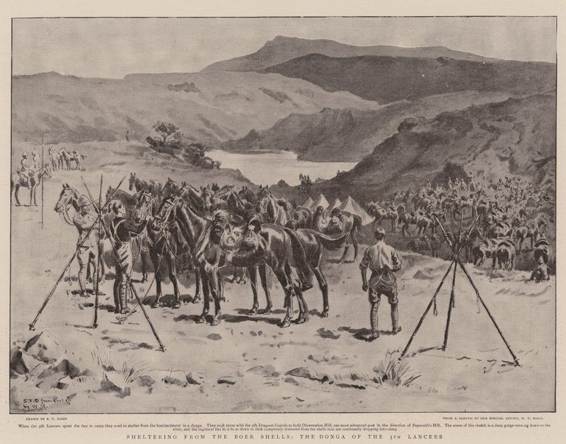 I ly for boergranater, Donga fra 5. Lancers af S.T. Dadd