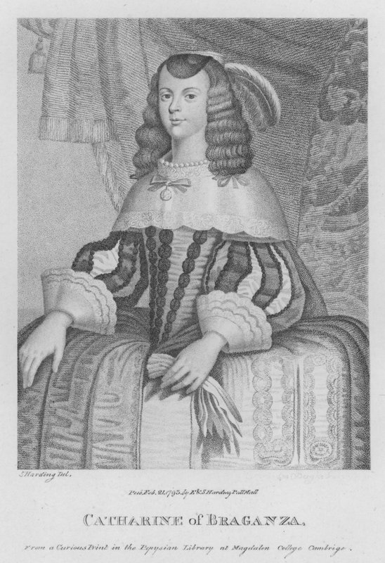 Katarina af Braganza (gravering) af S. (after) Harding