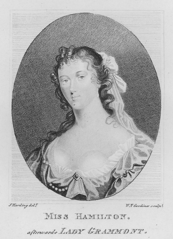 Miss Hamilton, bagefter Lady Grammont (gravering) af S. (after) Harding