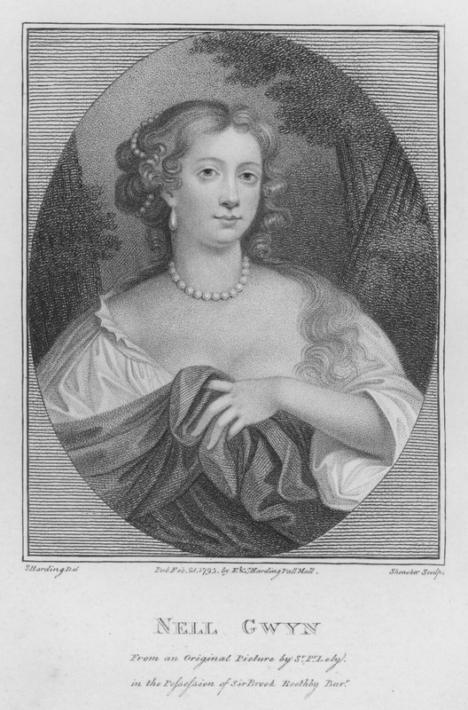 Nell Gwyn (gravering) af S. (after) Harding