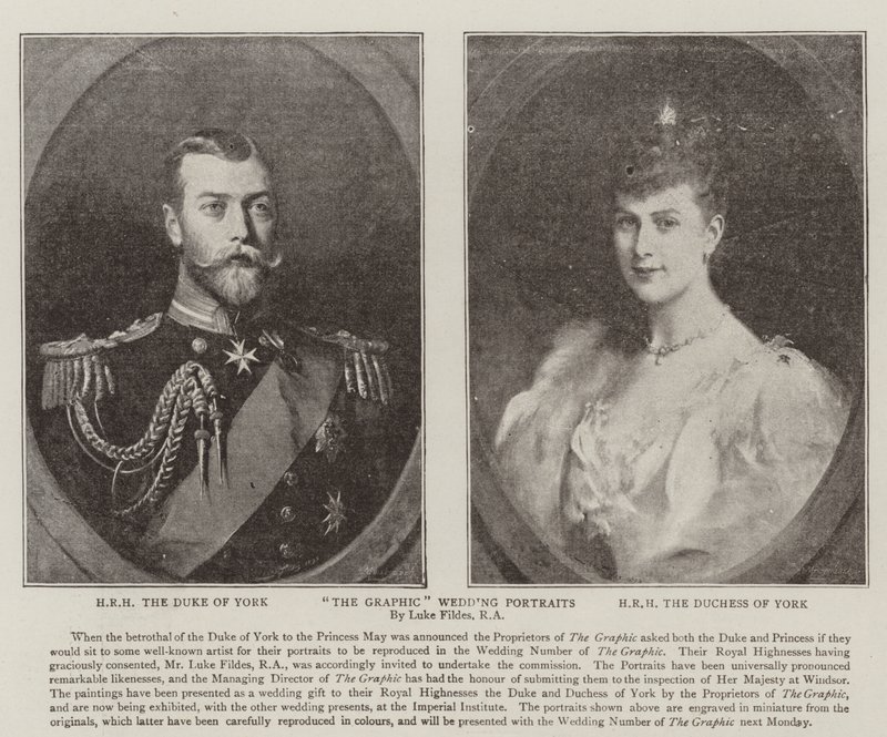 De grafiske bryllupsportrætter af Samuel Luke Fildes