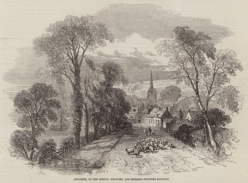 Ancaster på Boston, Sleaford og Midland Counties Railway af Samuel Read