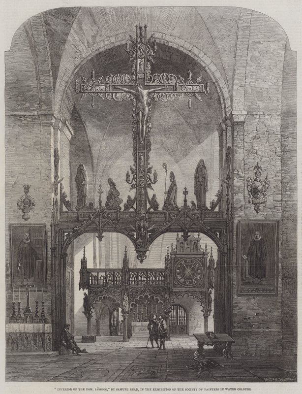 Interiør af Dom, Lubeck af Samuel Read
