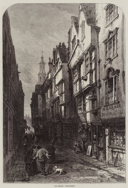 Old London, Wych-Street af Samuel Read