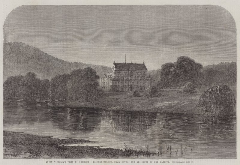 Dronning Victorias besøg i Tyskland, Reinhardsbrunn, nær Gotha, Hendes Majestæts Residens af Samuel Read