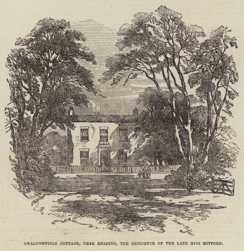 Swallowfield Cottage, nær Reading, bopæl for afdøde Miss Mitford af Samuel Read
