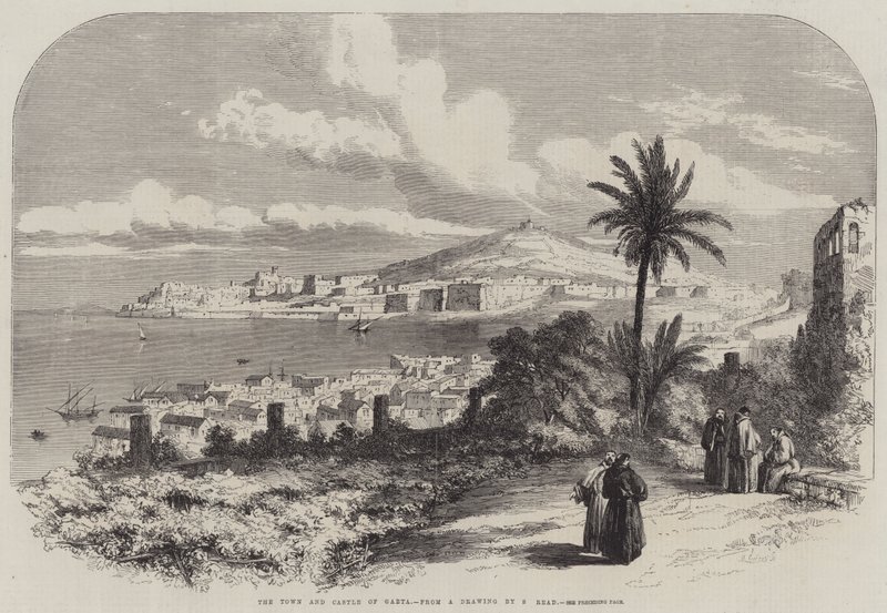 Byen og slottet i Gaeta af Samuel Read