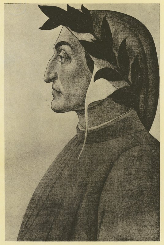 Botticelli: Dante Alighieri (s/h foto) af Sandro (after) Botticelli