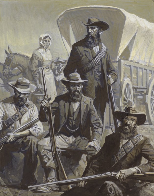Boer-soldater og vogn. af Severino Baraldi