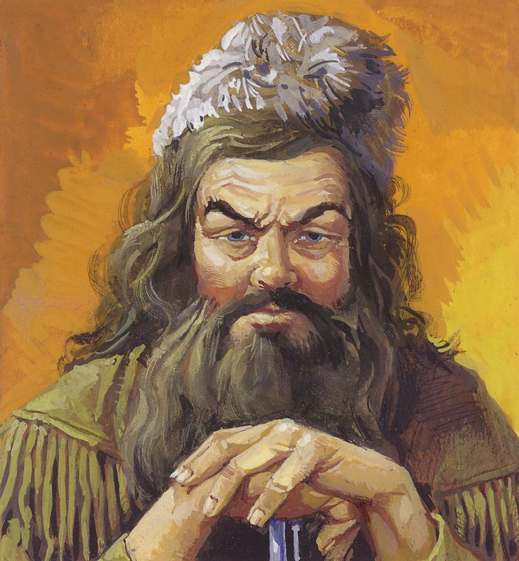 Daniel Boone (gouache på papir) af Severino Baraldi
