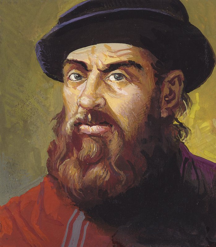 Ferdinand Magellan (gouache på papir) af Severino Baraldi