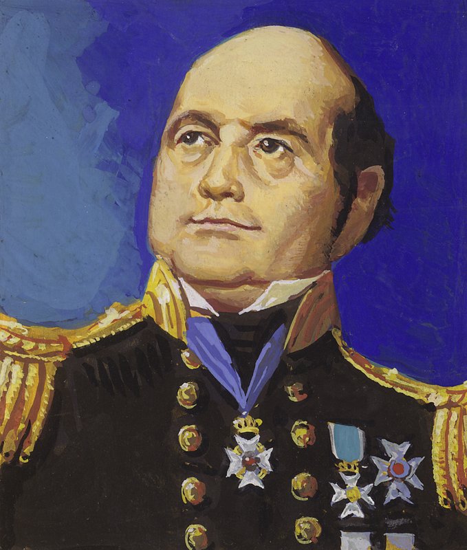 Sir John Franklin (gouache på papir) af Severino Baraldi